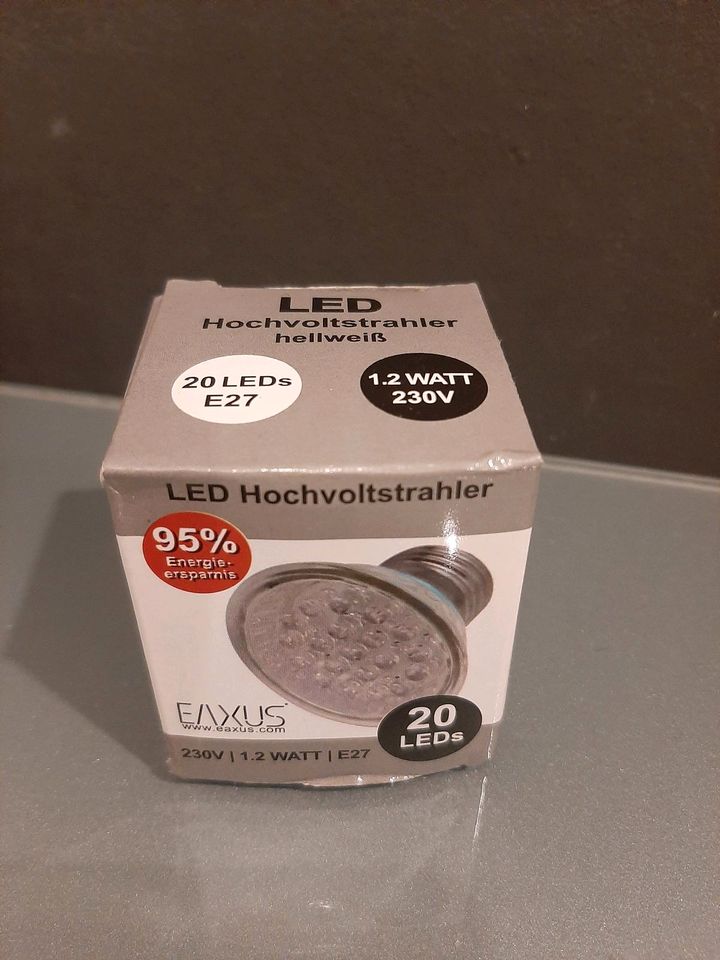 3 x Eaxus LED Hochvoltstrahler Spot, E27, mit 20 LEDs, 1,2 Watt in Neuenhagen