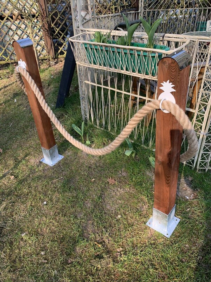 Seilhalter Maritim Seilzaun ropeholder Ropefencing Seil Zaun in