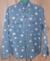 Da. Hemdbluse, edc, Gr. XS, hellblau mit weißen Sternen Dresden - Cotta Vorschau