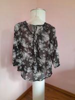 REVIEW Bluse 1/1Arm schwarz-grau geblümt Größe S Berlin - Zehlendorf Vorschau