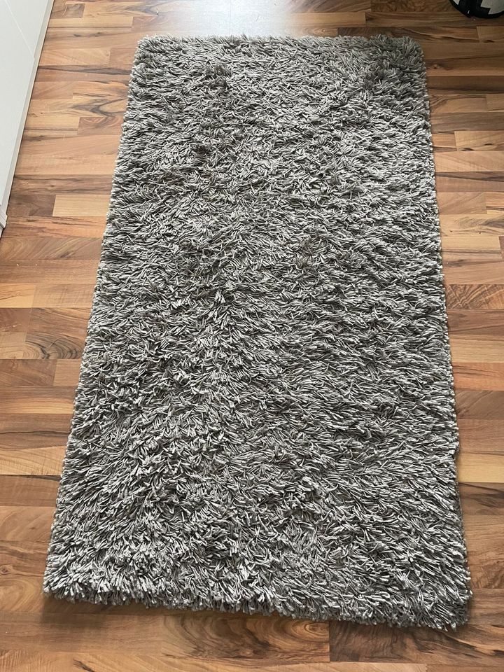 Teppich grau hochflor 80x150cm in Wörrstadt