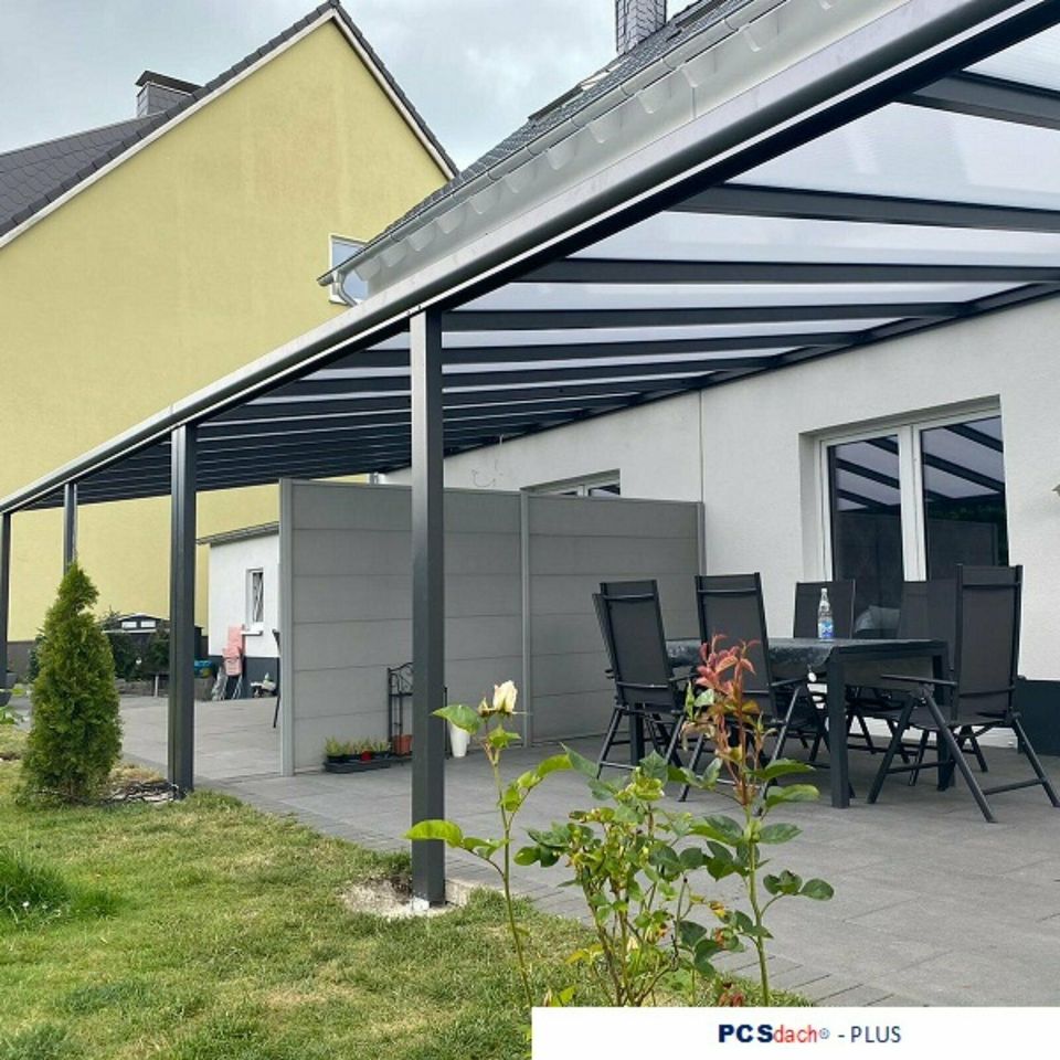 PCSdach® Aluminium-Terrassenüberdachung (16 mm PC-Stegplatten) in Herford