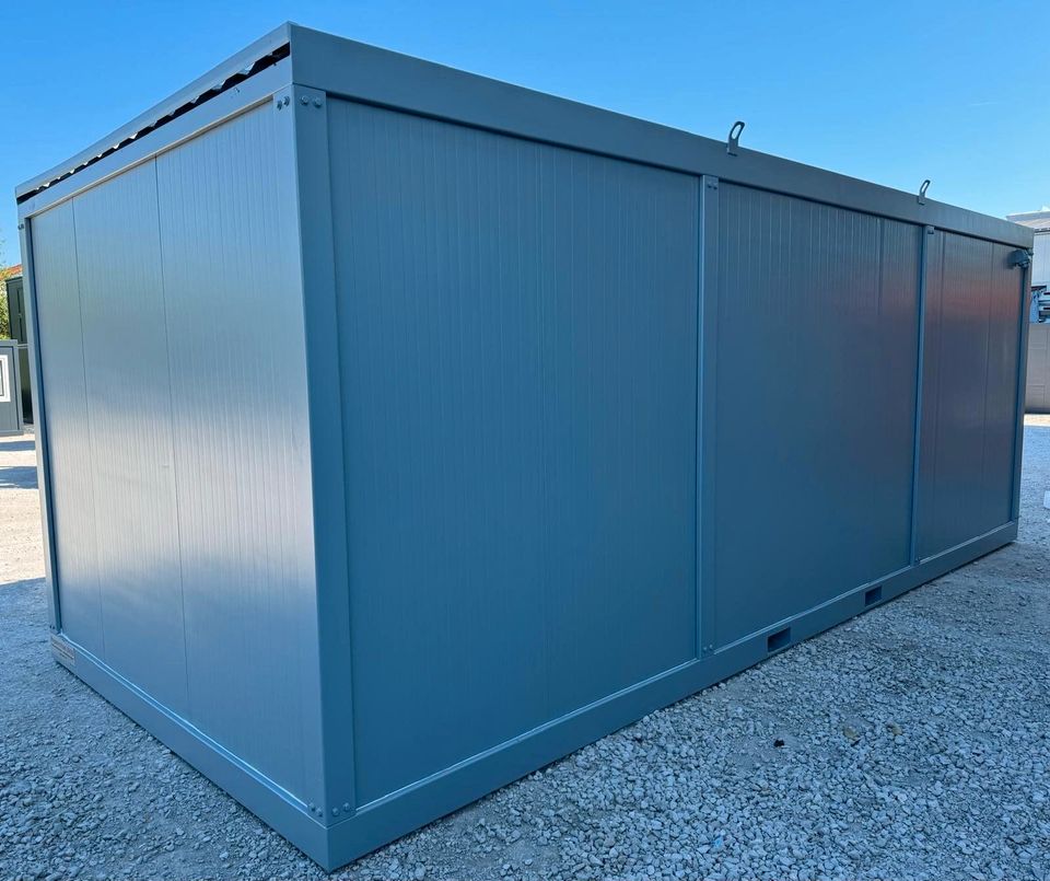 ► NEU IM SORTIMENT ◄ 6 x 3 Meter - Arbeitscontainer / Lagerlösung - Behälter mit Fenstern & Eingang (140x200cm) - Behälter beinhaltet Heizsystem - Geschäftsfinanzierung - Lieferung europaweit mit Kran in Duisburg