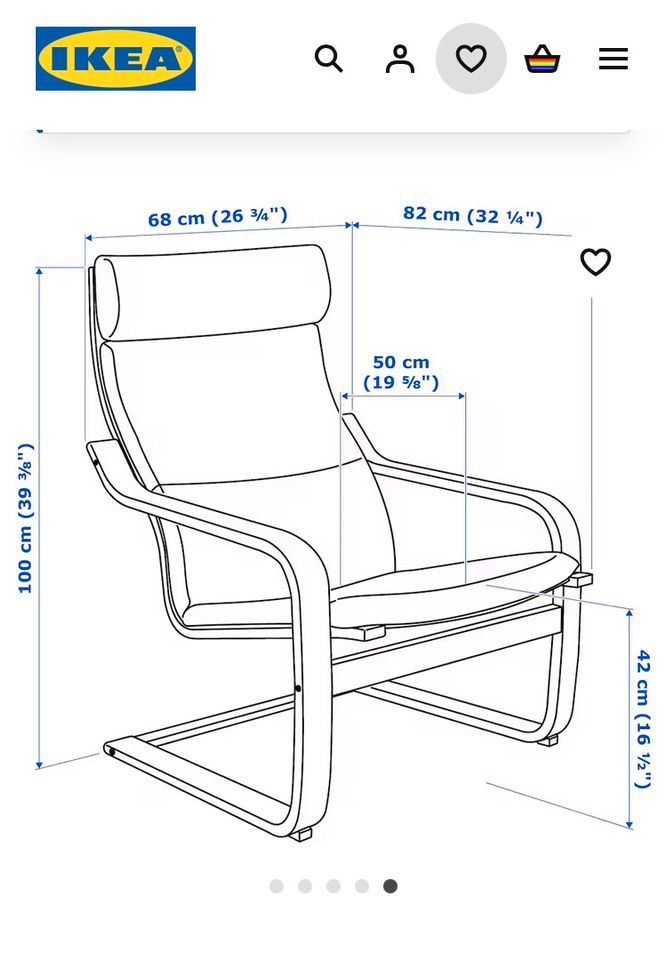 Poäng Ikea-Sessel, Leder in Drage