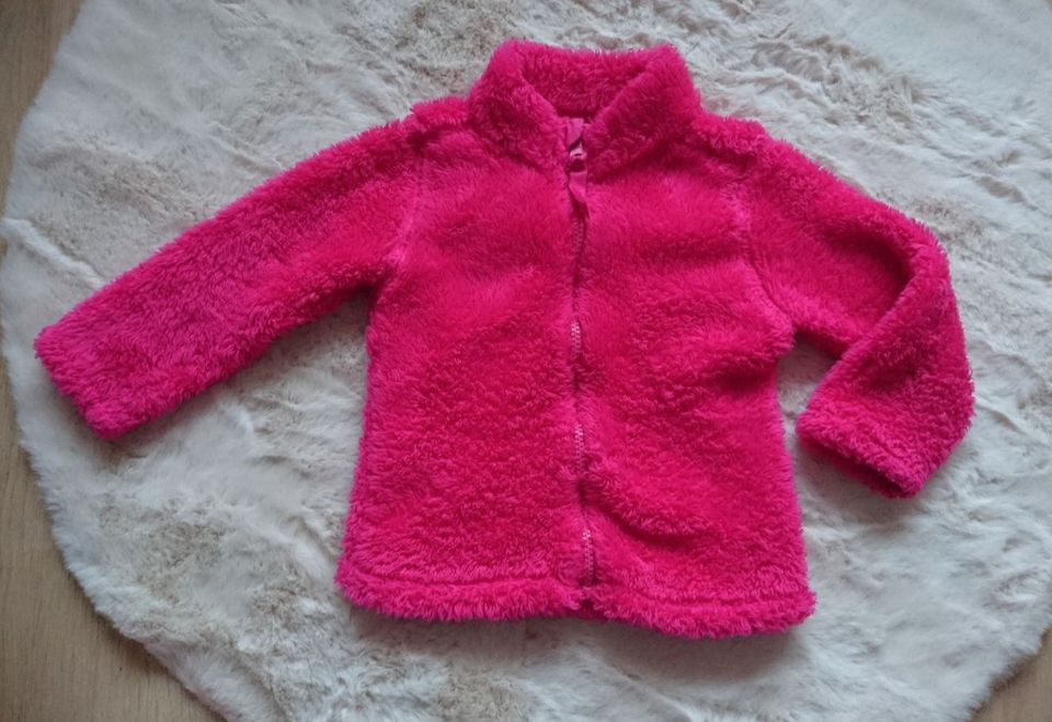 Kuscheljacke pink flauschig Teddy Übergang Mädchen Gr.92 Topolino in Rühen