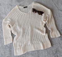 Sommer-Pullover Gr. S M Reserved Grob-Strick Pulli 3/4 Arm Cremé Niedersachsen - Goslar Vorschau