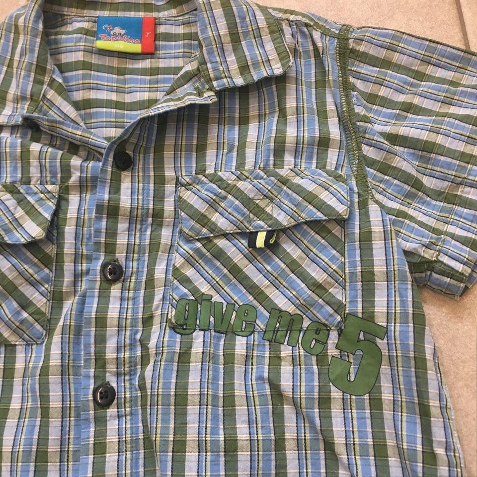 Gut erhaltenes kariertes Kurzarm Hemd Topolino in Gr 116, 2€ in Darmstadt