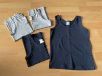 Set 4x Unterhemd Top grau + dunkelblau Größe 128 Niedersachsen - Garbsen Vorschau