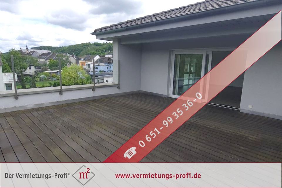 Traumwohnung mit Dachterrasse: Moderne 3-Zimmer-Penthouse-Wohnung in Moselnähe in Konz! in Konz