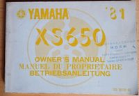 Yamaha XS 650 : Betriebsanleitung Handbuch Manual Bayern - Neustadt a.d.Donau Vorschau