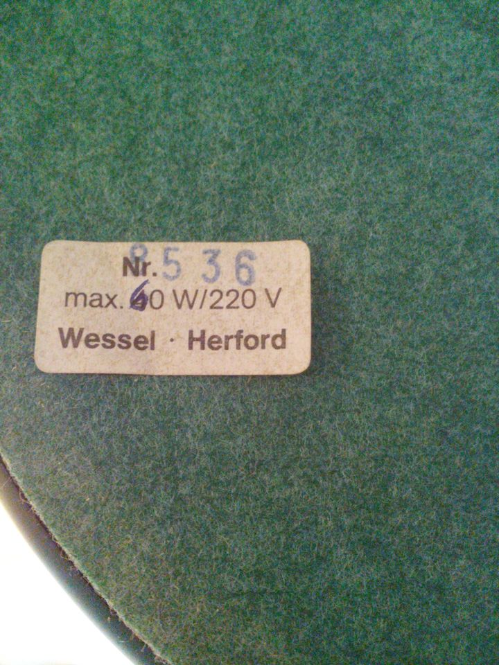 WESSEL HERFORD TISCHLAMPEN METALLSOCKEL - 63 cm - 70/80 JAHRE in Bad Rappenau