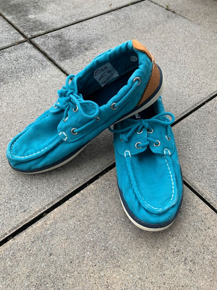 Timberland Stoff Halb- Segelschuhe hellblau, Gr. 36 o. 36,5 (4,5) in Olching