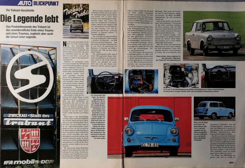 Trabant 601 Reklame Berichte Trabbi Deluxe S Universal 1,1 Tuning in Hanau