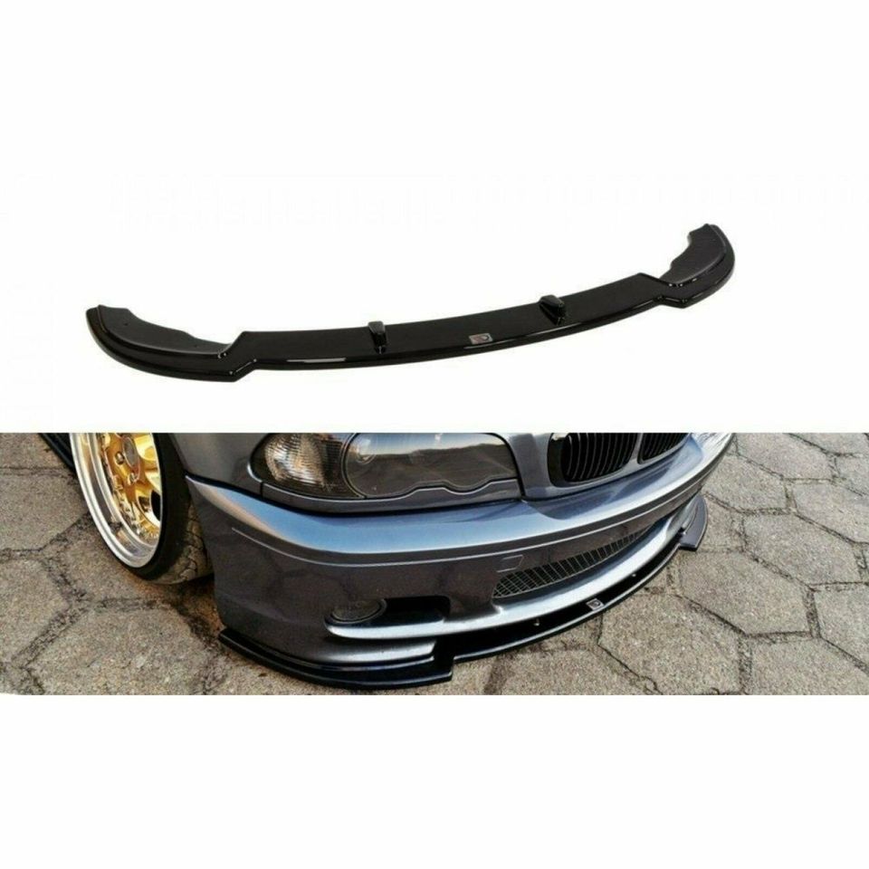 Cup Spoilerlippe Front Ansatz BMW 3er E46 M Paket COUPE schwarz H in Bruchhausen-Vilsen