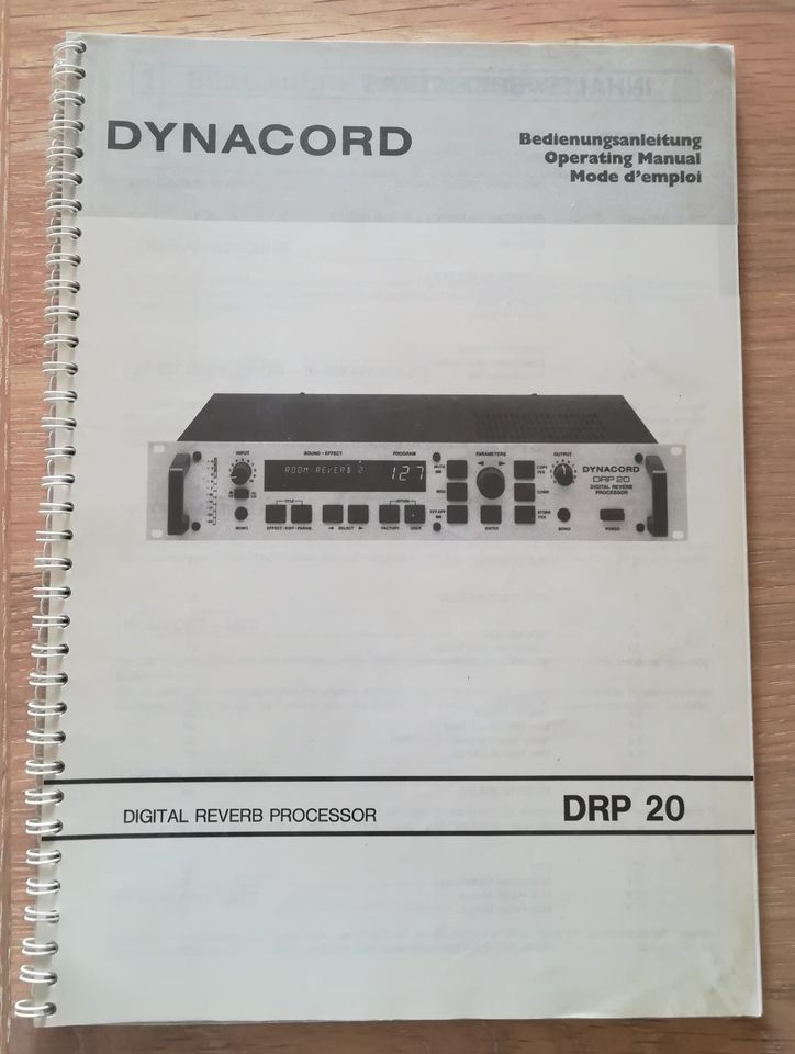 DYNACORD DRP 20 Digital Reverb Processor in Pocking