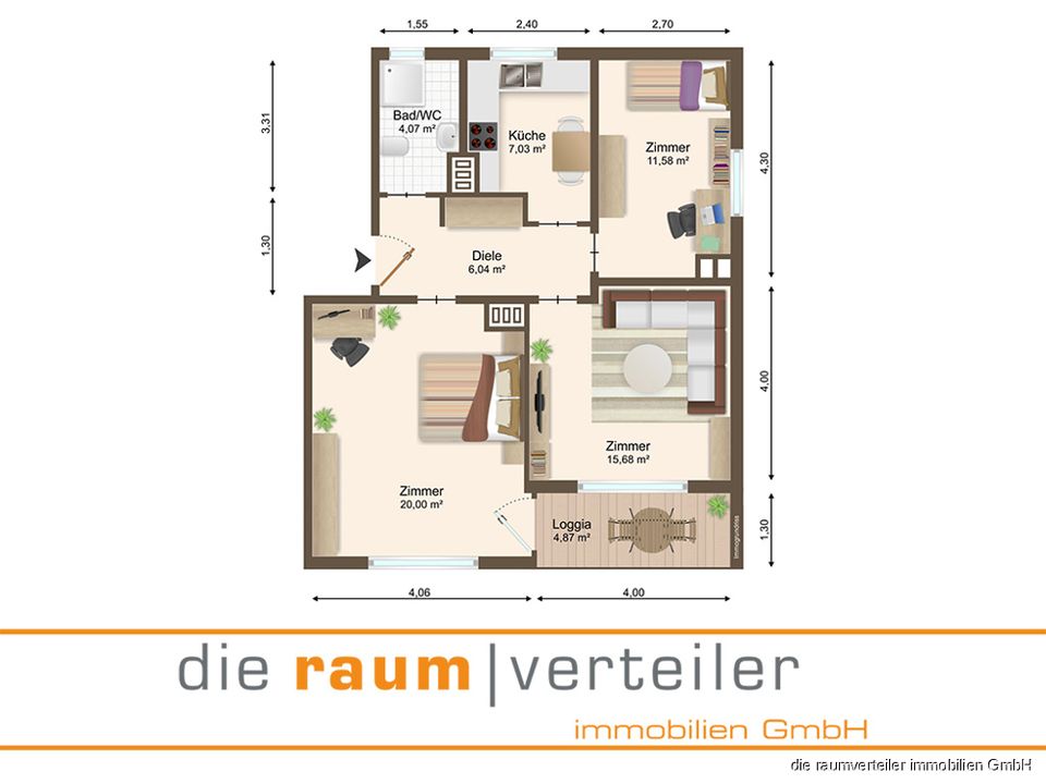 Moderne & komplett renovierte 3-Zimmer-Wohnung in Kolbermoor