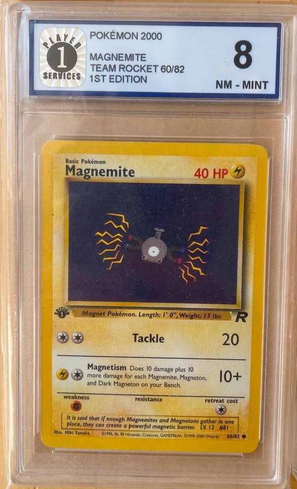 Pokemon Graded 8 - Magnemite Team Rocket 1st Edition 2000 in Leipzig