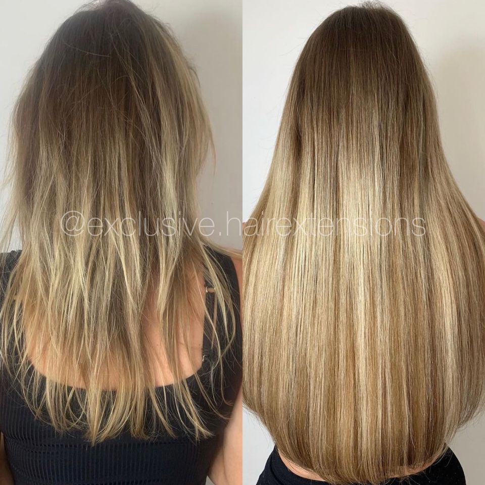 Haarverlängerung Haarextensions extensions Tape in bondings in Hamburg