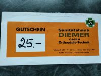 Gutschein Sanitätshaus Diemer 25€ (zweimal verfügbar) Baden-Württemberg - Weinheim Vorschau