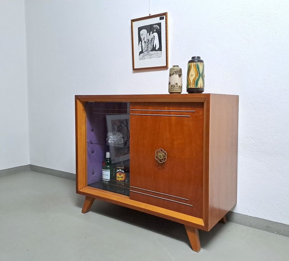 Barschrank 60er Jahre Minibar Vitrine Kommode Mid Century in Dresden