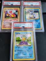 Pokemon Base Set Starter PSA Shadowless 8 9 Pokémon Nordrhein-Westfalen - Isselburg Vorschau