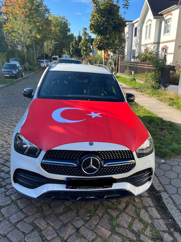 Türkei Türkiye Bayrak Fußball EM 24 Auto Motorhaube Überzieher in Hamburg