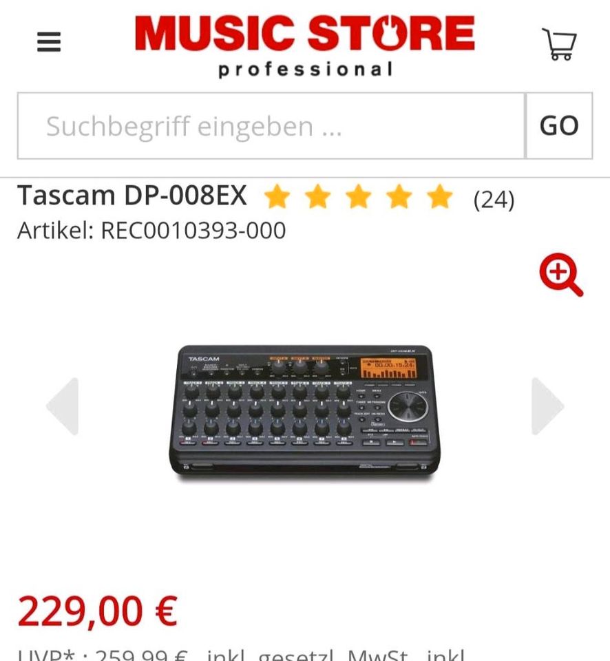 Tascam dp008 EX 8Spur Aufnahme Studio in Leverkusen