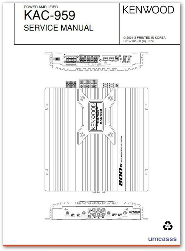 KENWOOD-KAC-959 Power AmplifierService Manual als PDF datei in Memmelsdorf