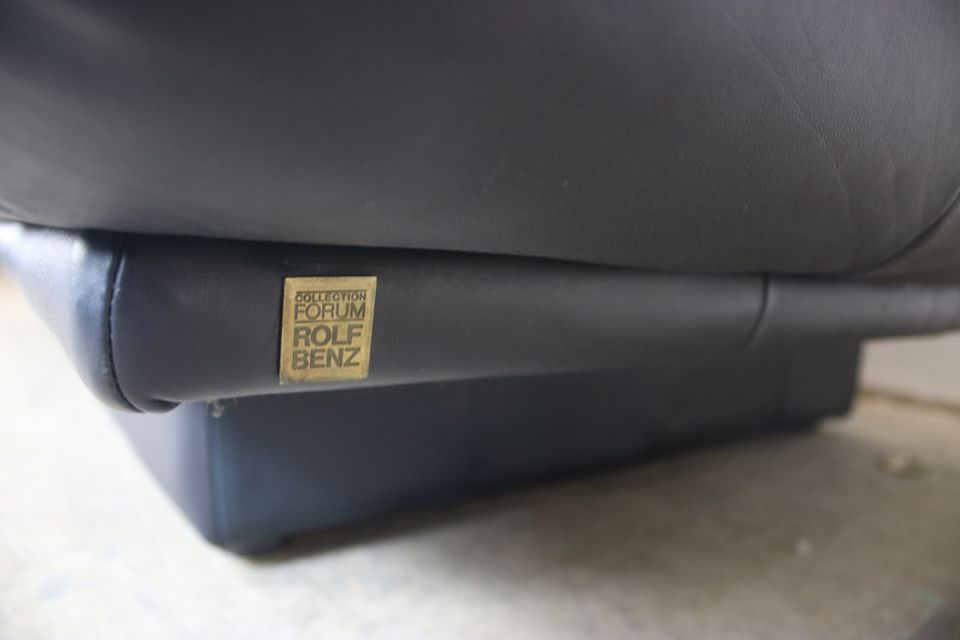 Designer Sofa Rolf Benz Modell Ak 345 Blau Leder Zweisitzer Couch in Berlin