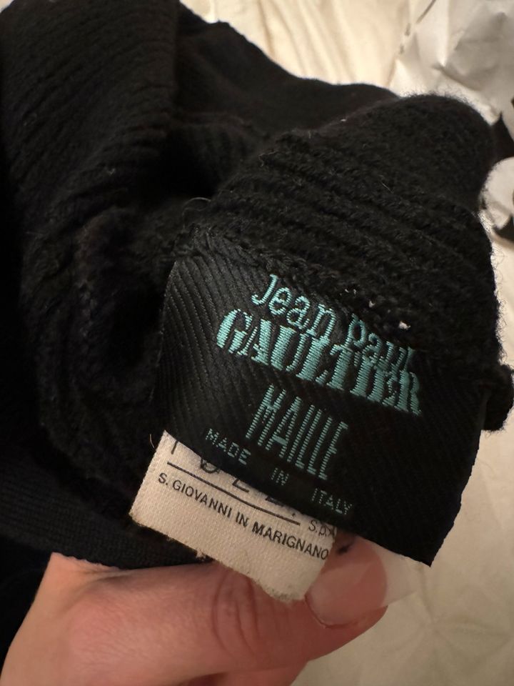 Jean Paul Gaultier Maille Pullover Wolle schwarz Korsett Vintage in Wuppertal