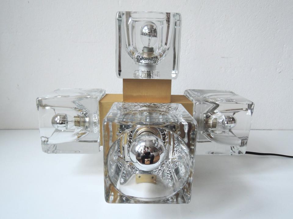 Deckenlampe Peill & Putzler Cube Messing Midcentury Vintage 70er in Berlin