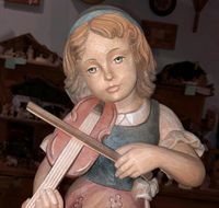 Mädchen mit Geige Musiker Holzfigur Bayern - Gachenbach Vorschau