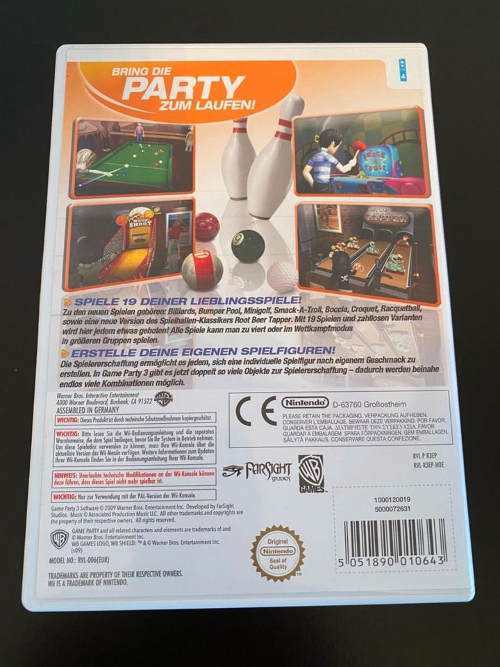 NINTENDO WII SPIELE :  MONOPOLY, GAME PARTY, SPORT ISLAND, OVP!!! in Berlin