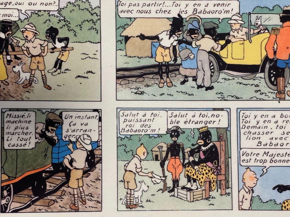 Comic auf Leinwand - Tintin au Congo" (Tim in Kongo), Hergé in Rangsdorf