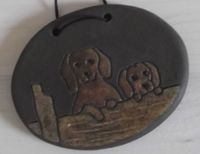 ❤️ Wandbild oval Keramik Motiv Welpen Hund Nordrhein-Westfalen - Frechen Vorschau