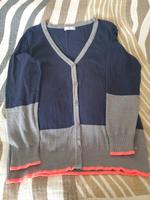 Strickjacke blau-Grau, Größe 44/46 Hessen - Seeheim-Jugenheim Vorschau