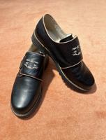 Haferlschuh / Trachtenschuh aus Echtleder mit Klettverschluss Bayern - Aichach Vorschau