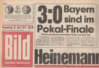 Bild-Zeitung 25. April 1974 - 50. Geburttstag - Unbenutzt Nordrhein-Westfalen - Erftstadt Vorschau