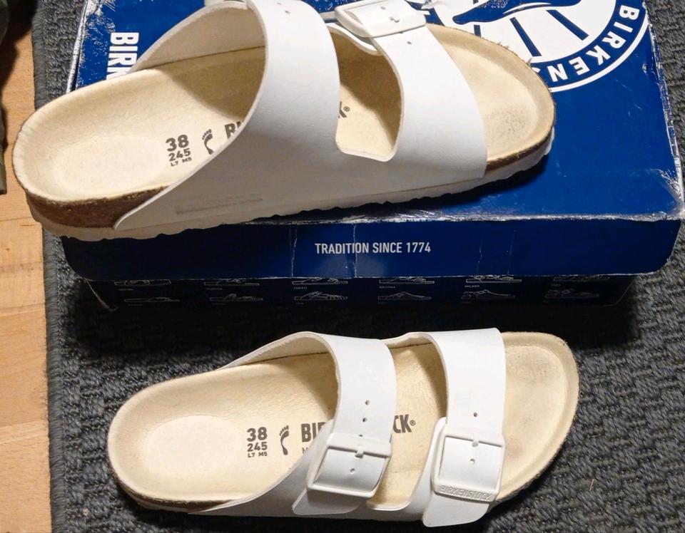 Birkenstock Arizona weiß Gr.38 in Hildesheim