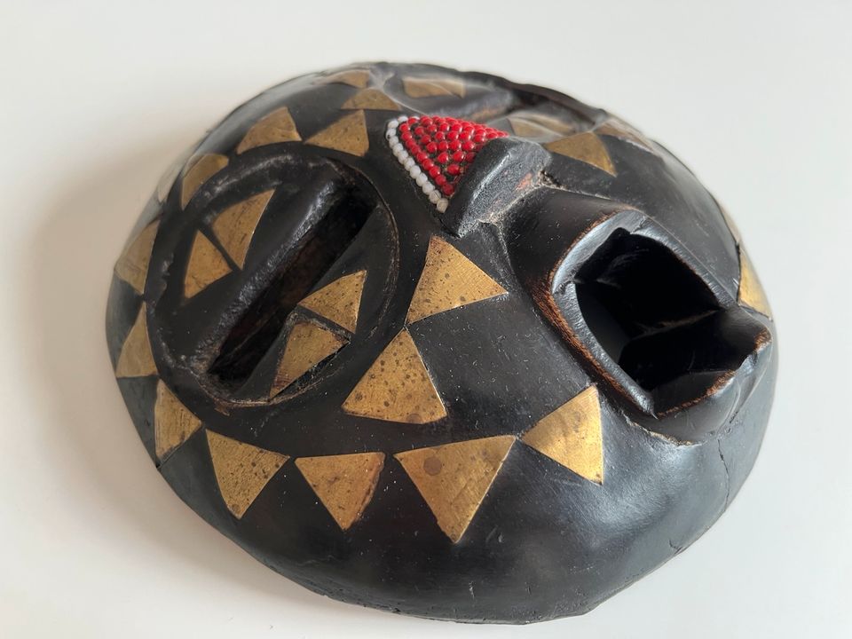 Afrikanische Gahna Maske Perlenmaske Holz Vintage Kunst in Berlin