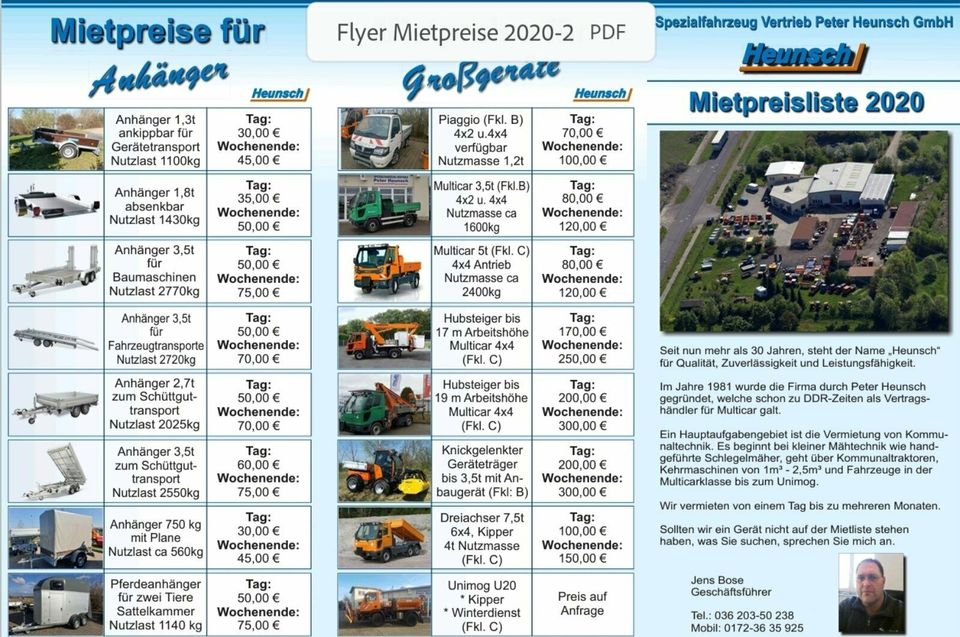 Vermietung ALLRAD Aufsitz - Hochgrasmäher RM982F 4WD in Erfurt