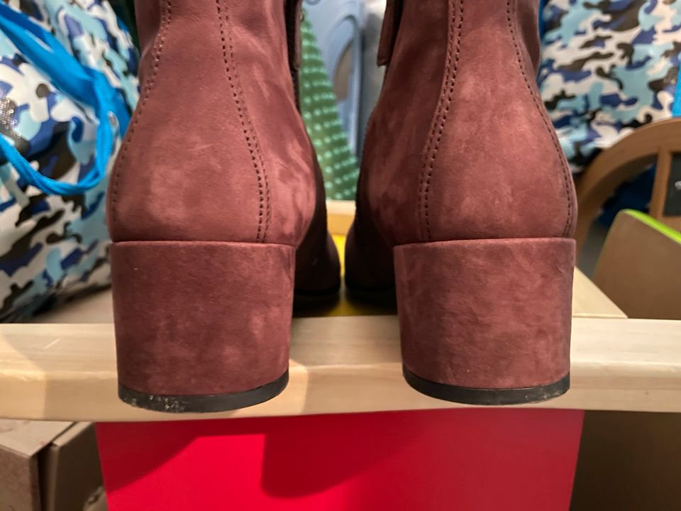 ECCO Stiefeletten, Braun/Bordeaux, Größe 37, Neuwertig in München