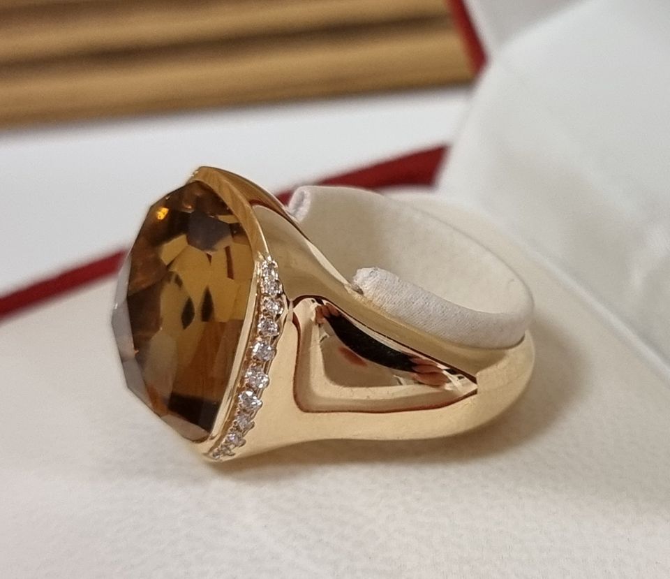 Wempe by Kim Ring Corolle mit Quarz und Brillanten 750er Rosegold in Nürnberg (Mittelfr)