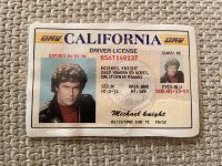 California Driver Lizenz von David Hasselhoff Knight Rider Niedersachsen - Holle Vorschau