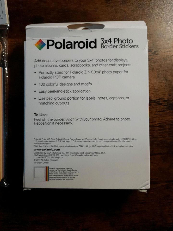 Polaroid 3x4 Photo Border Stickers und Colorful Photo Frame Kit in Künzelsau