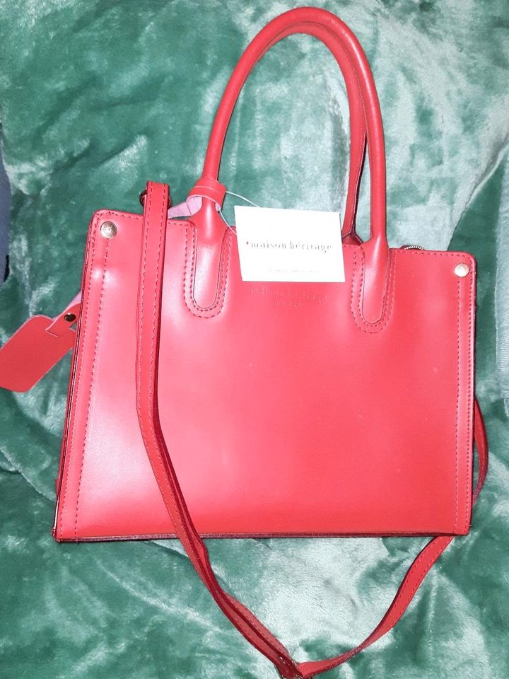 Designer Tasche Maison Héritage Paris Leder Handtasche rot in Bochum