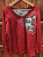 SOCCX Langarmshirt rot burgunderrot Gr. 44 XXL Brandenburg - Planebruch Vorschau