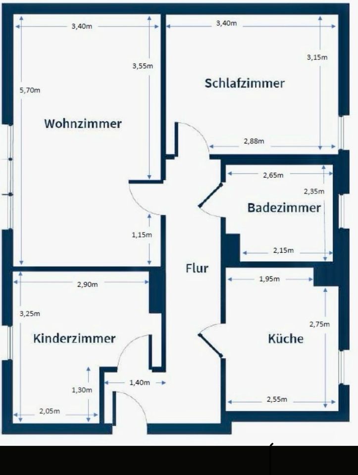 3 -Raum-Wohnung+Tagenlichtbad,keller +parkplatz in Delitzsch