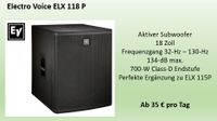 Verleih: Aktiver Subwoofer Electro Voice ELX 118 P Bayern - Bichl Vorschau