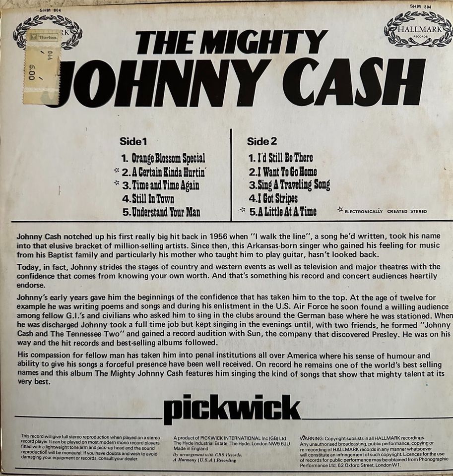 THE MIGHTY JOHNNY CASH Vinyl Schallplatte in Rheinberg